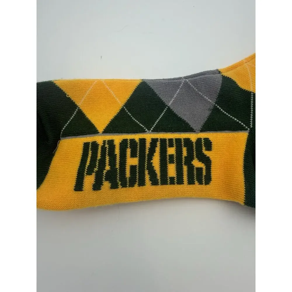 Green Bay Packers Argyle Lineup Crew Dress Socks